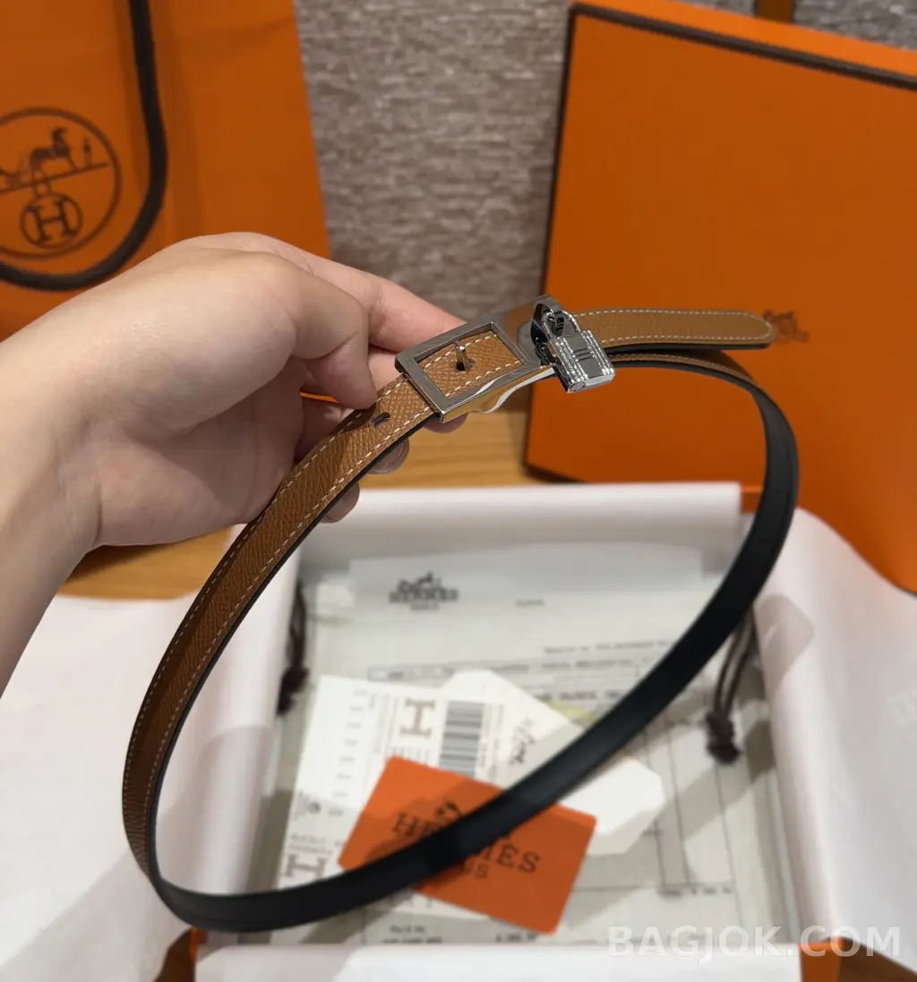 에르메스 에르메스 럭키 15mm 리버서블 벨트 실버버클 상세 이미지
