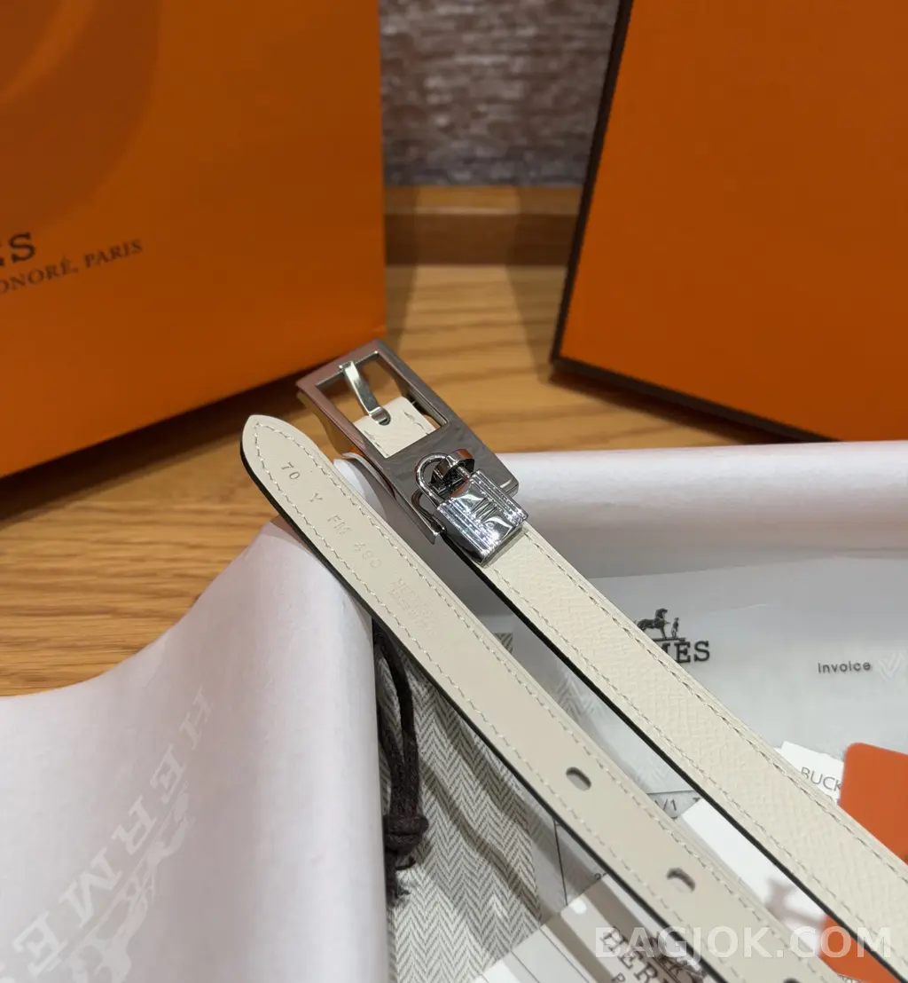 에르메스 에르메스 럭키 15mm 리버서블 벨트 실버버클 상세 이미지