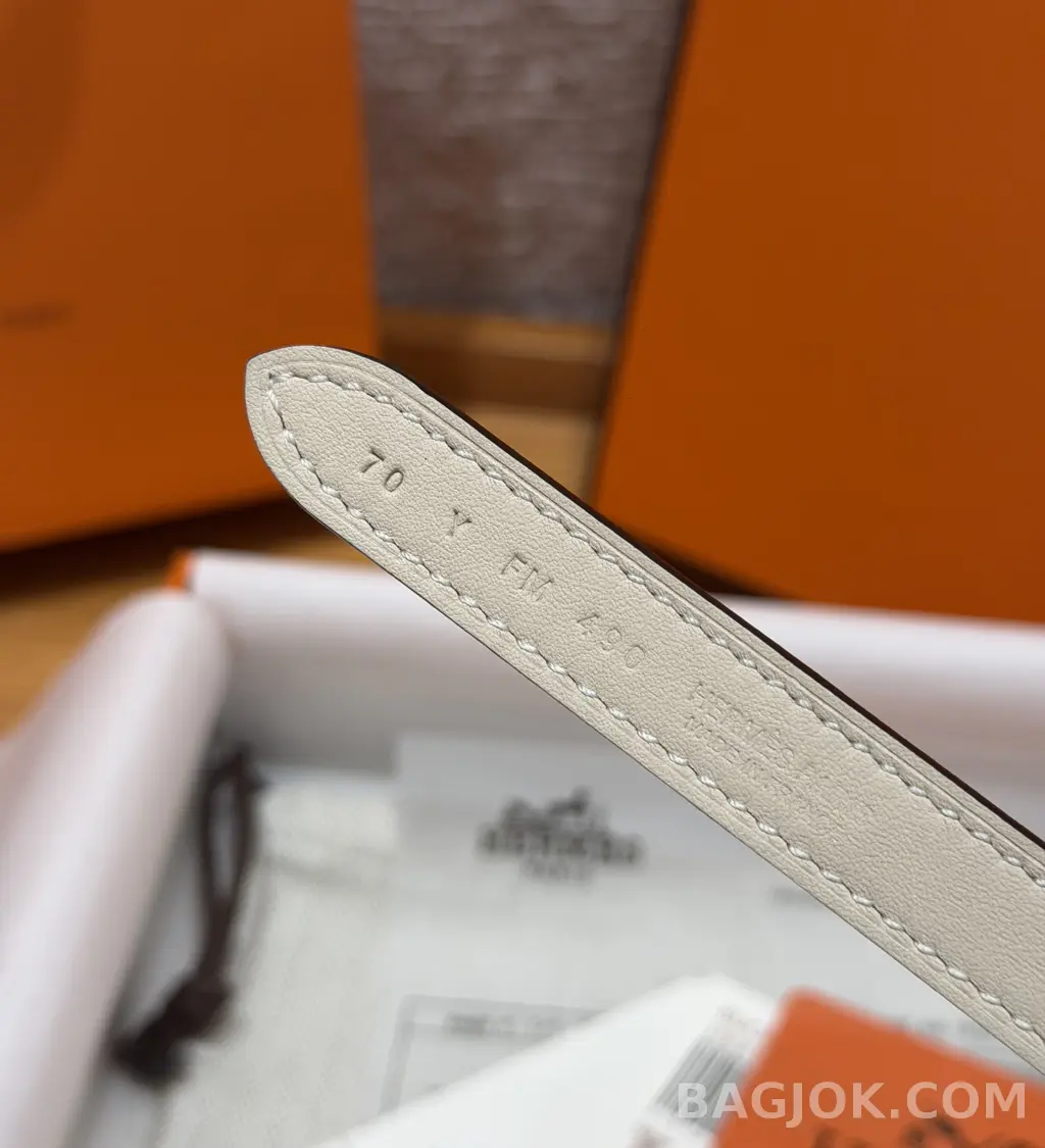 에르메스 에르메스 럭키 15mm 리버서블 벨트 실버버클 상세 이미지