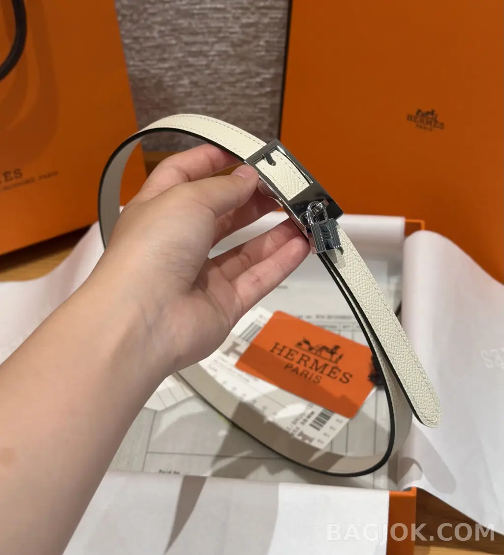 에르메스 에르메스 럭키 15mm 리버서블 벨트 실버버클 상세 이미지