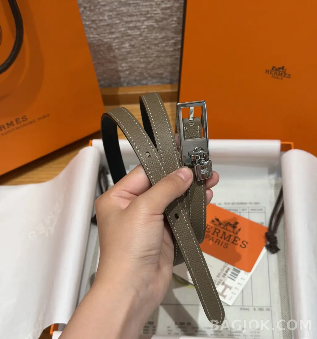 에르메스 에르메스 럭키 15mm 리버서블 벨트 실버버클 상세 이미지