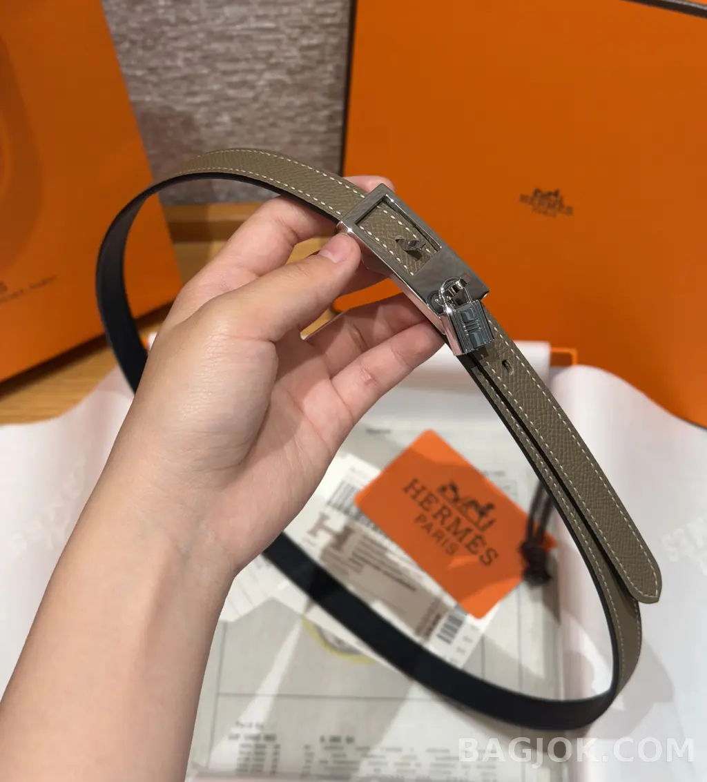 에르메스 에르메스 럭키 15mm 리버서블 벨트 실버버클 상세 이미지