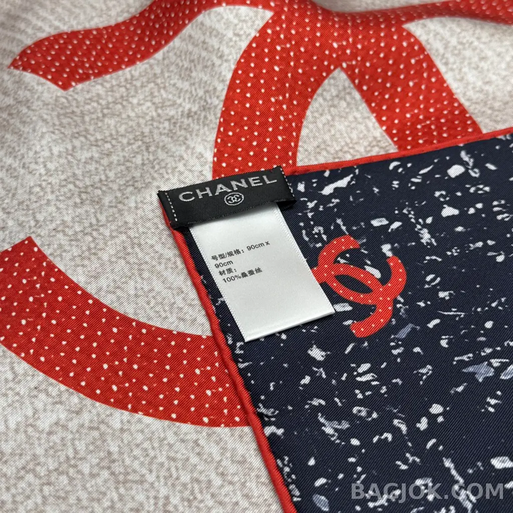 샤넬 샤넬 Tweed Coco Bandana 실크 스카프 상세 이미지