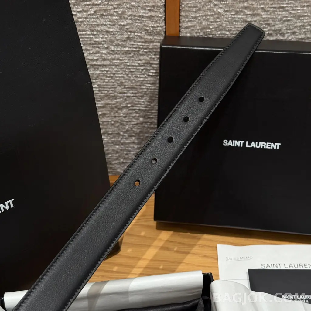 생로랑 생로랑 YSL 모노그램 레더 벨트 상세 이미지