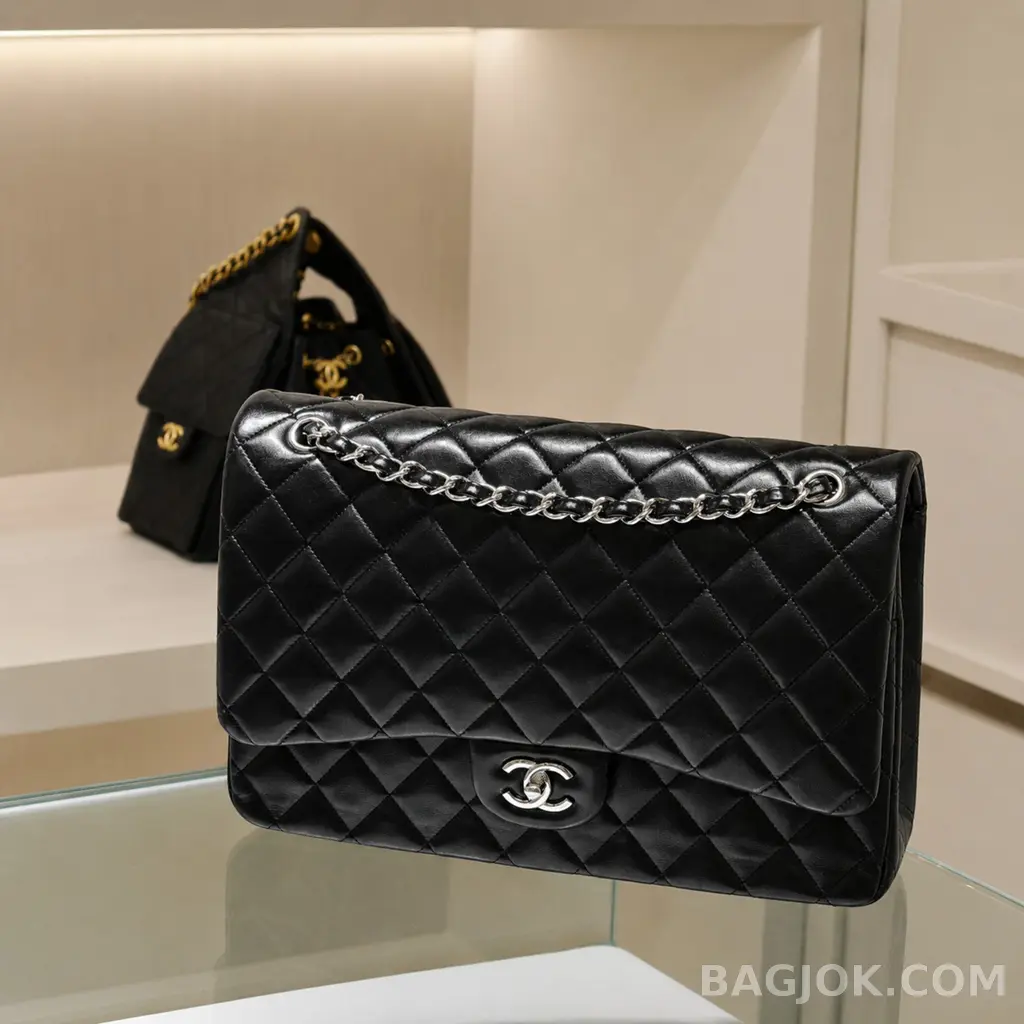 샤넬 Chanel 트래블 클래식 플랩백 맥시 램스킨 상세 이미지