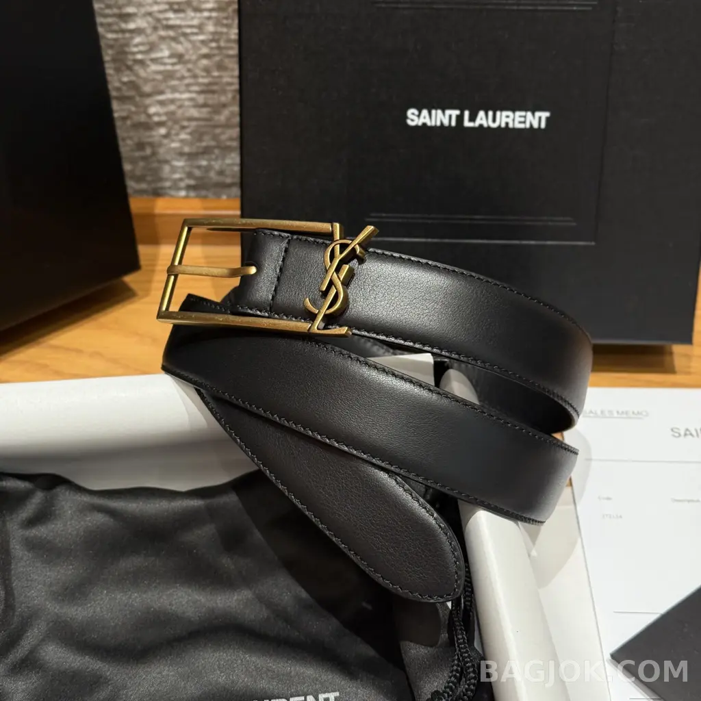 생로랑  생로랑 YSL 모노그램 버클 가죽 벨트 상세 이미지