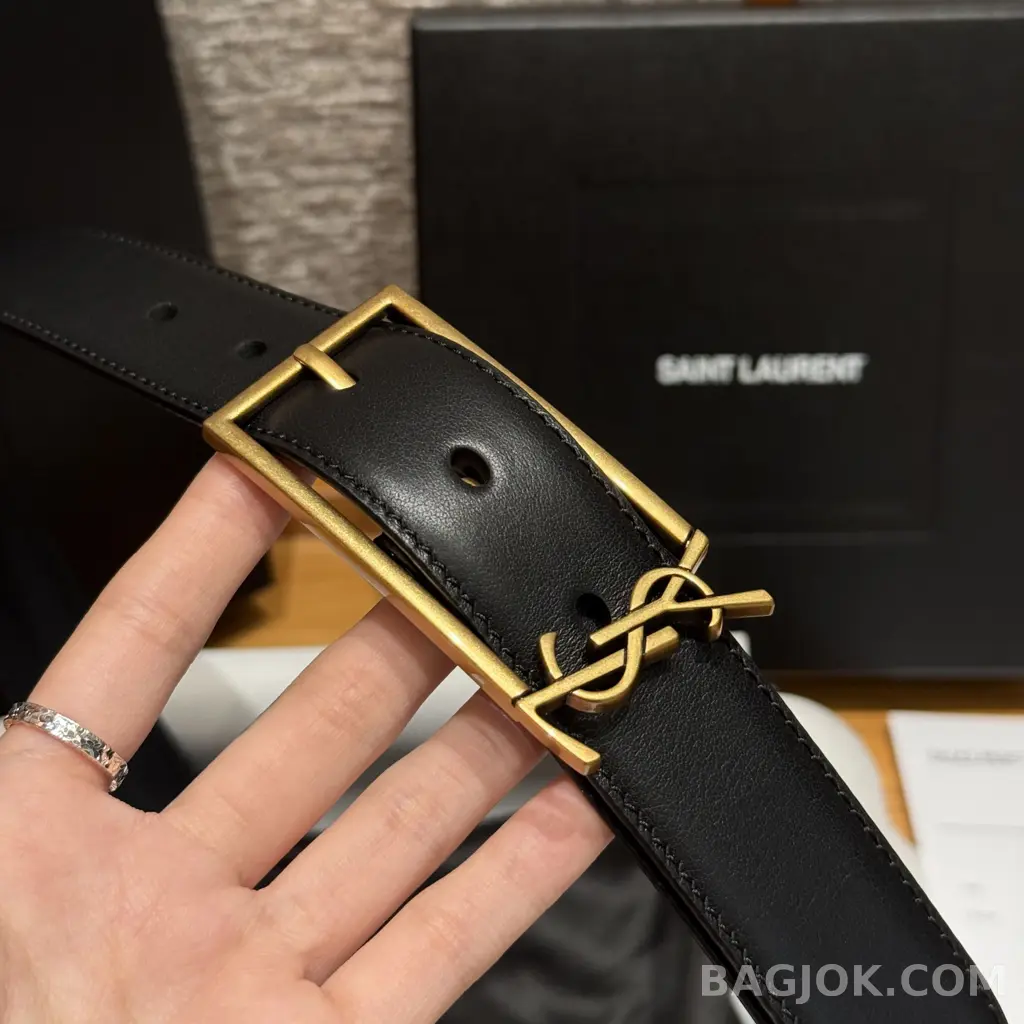 생로랑  생로랑 YSL 모노그램 버클 가죽 벨트 상세 이미지