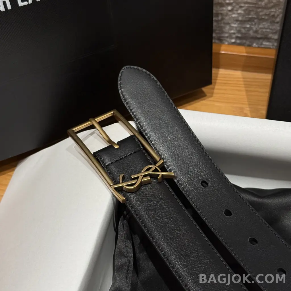 생로랑  생로랑 YSL 모노그램 버클 가죽 벨트 상세 이미지