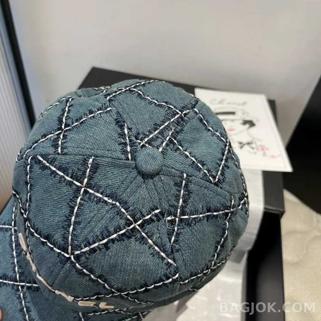 샤넬 샤넬 데님 베이스볼 캡 모자 상세 이미지