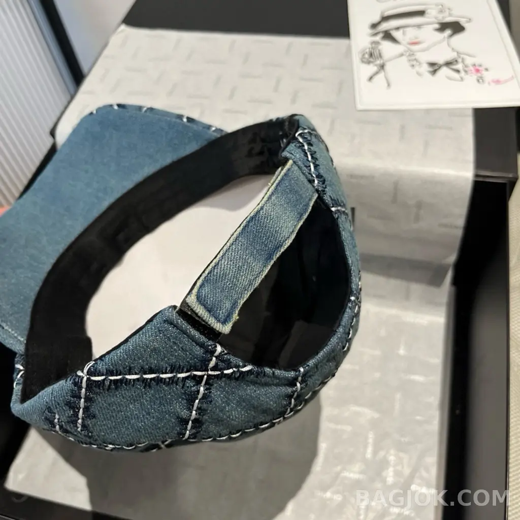 샤넬 샤넬 데님 베이스볼 캡 모자 상세 이미지