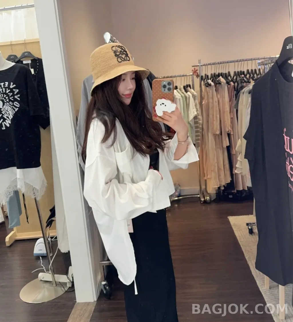 로에베 로에베 아나그램 라피아 버킷 햇 상세 이미지