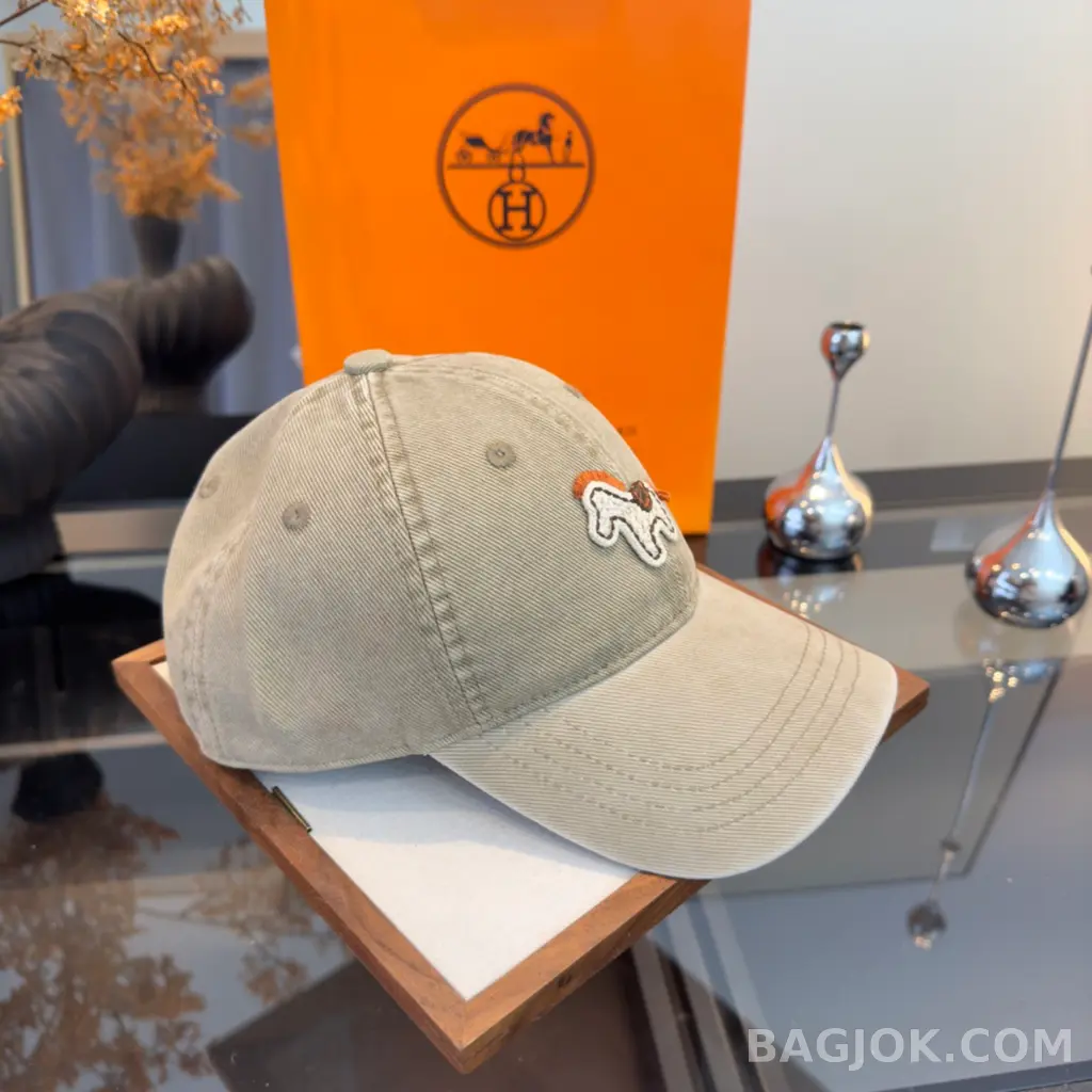 에르메스 에르메스 로데오 자수 베이스볼 캡 상세 이미지