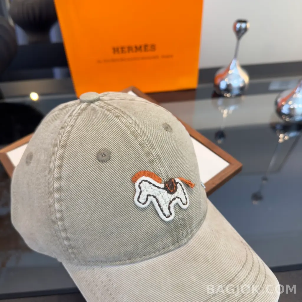 에르메스 에르메스 로데오 자수 베이스볼 캡 상세 이미지