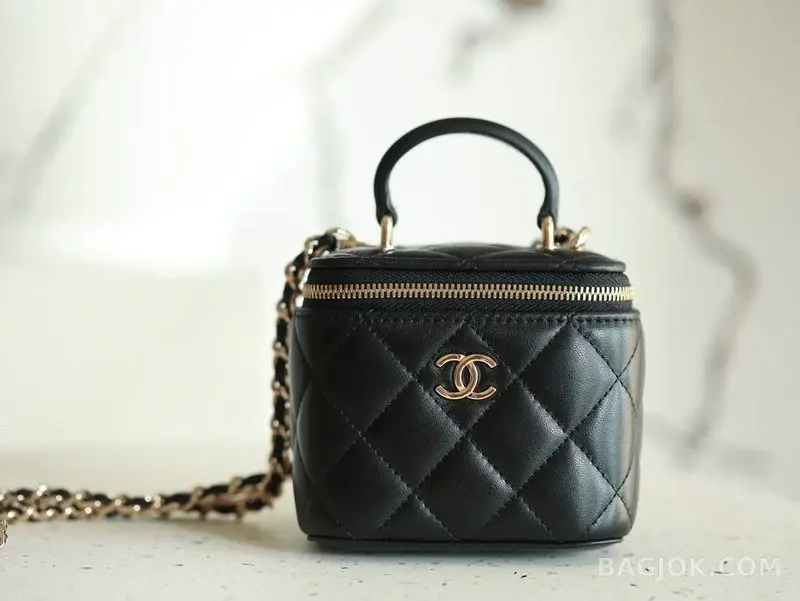 샤넬 Chanel 탑핸들 미니 베니티 크로스백 (램스킨) 상세 이미지