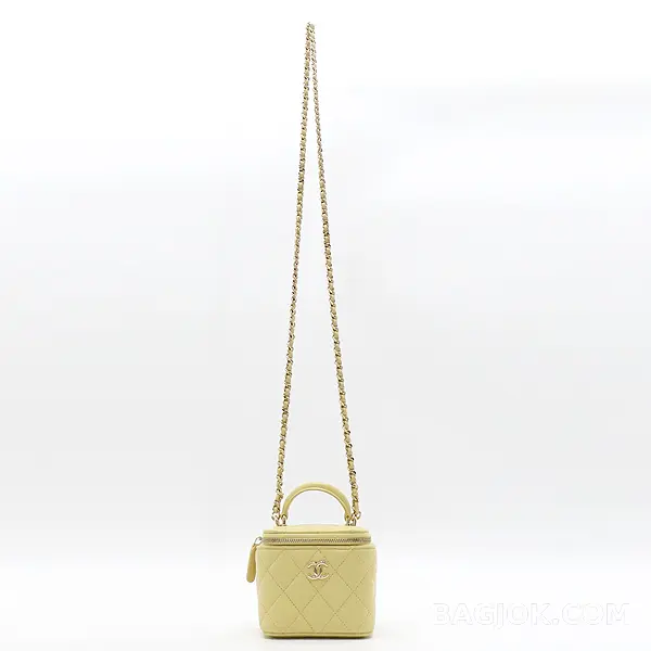 샤넬 Chanel 탑핸들 미니 베니티 크로스백 (램스킨) 상세 이미지