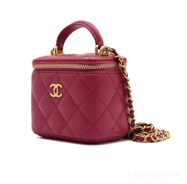 샤넬 Chanel 탑핸들 미니 베니티 크로스백 (램스킨) 상세 이미지