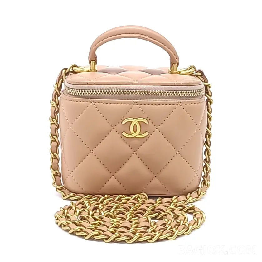 샤넬 Chanel 탑핸들 미니 베니티 크로스백 (램스킨) 상세 이미지
