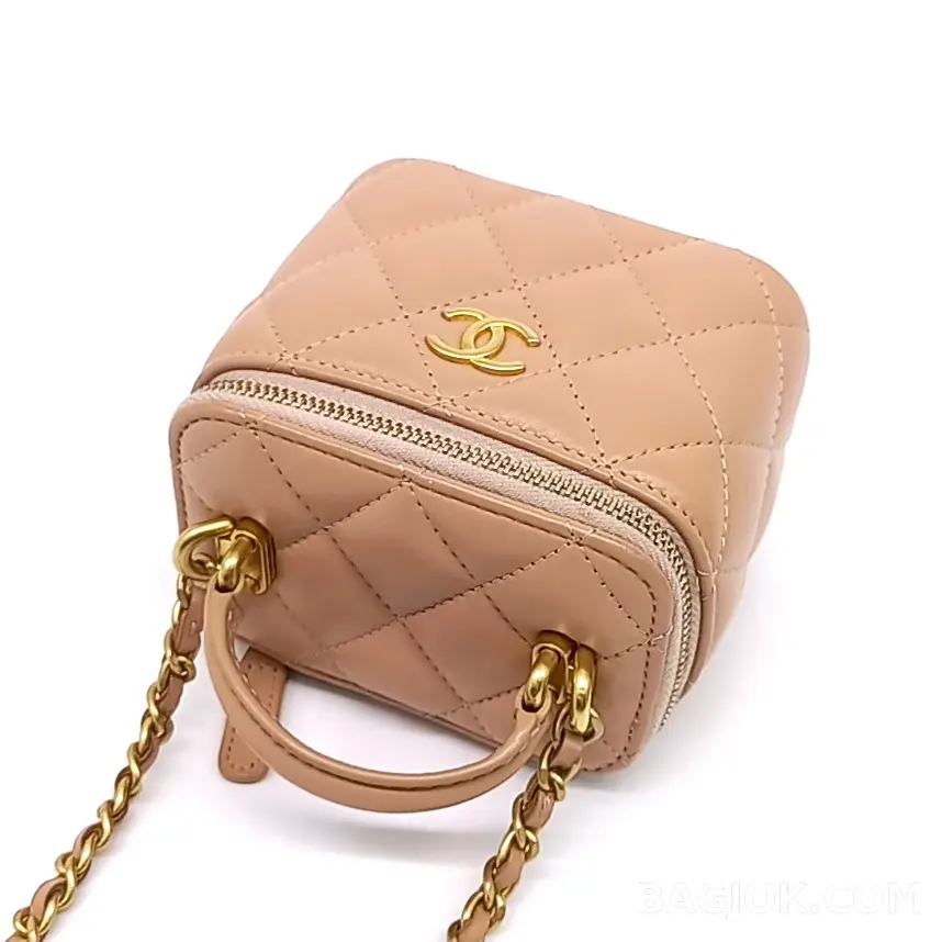 샤넬 Chanel 탑핸들 미니 베니티 크로스백 (램스킨) 상세 이미지