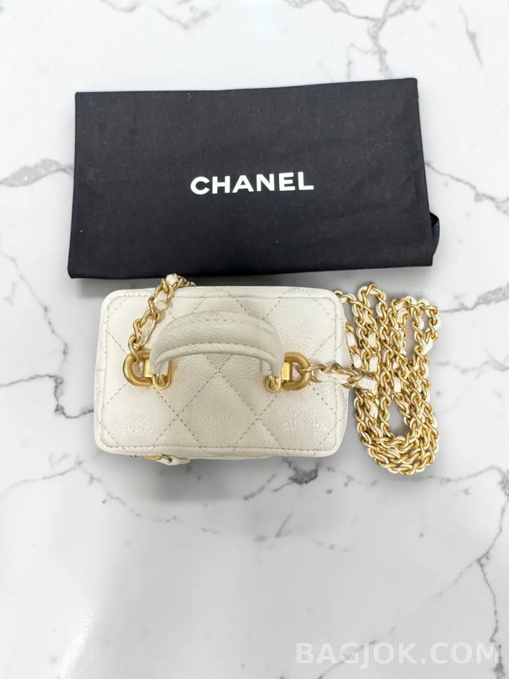 샤넬 Chanel 탑핸들 미니 베니티 크로스백 (캐비어) 상세 이미지