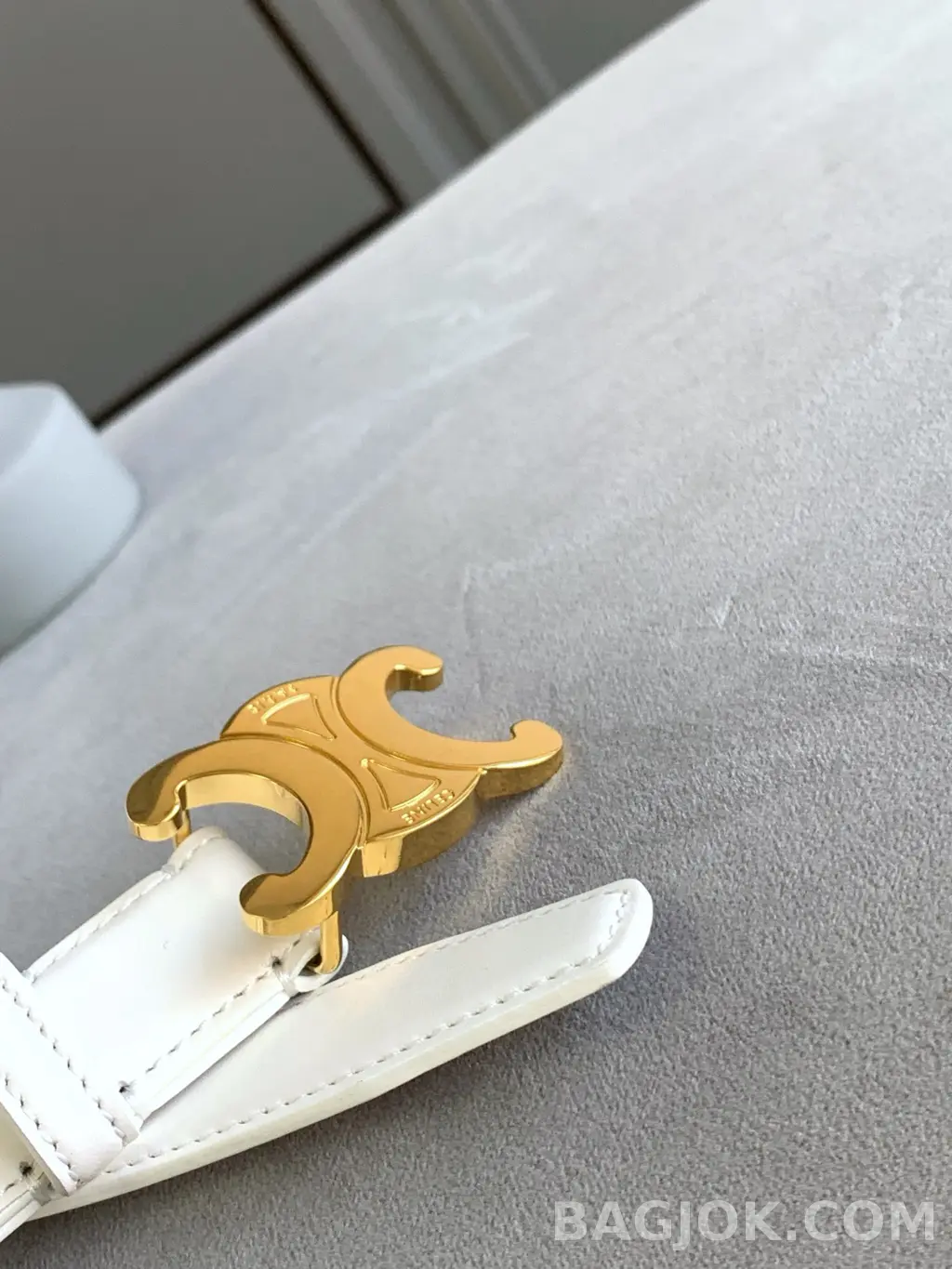 셀린느 셀린느 트리옹프 버클 가죽 벨트 2.5cm 상세 이미지