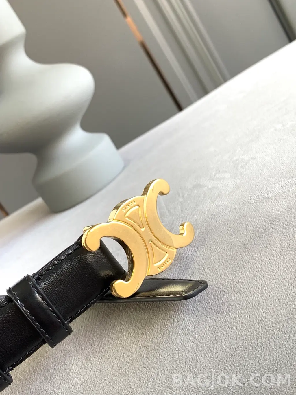 셀린느 셀린느 트리옹프 버클 가죽 벨트 2.5cm 상세 이미지