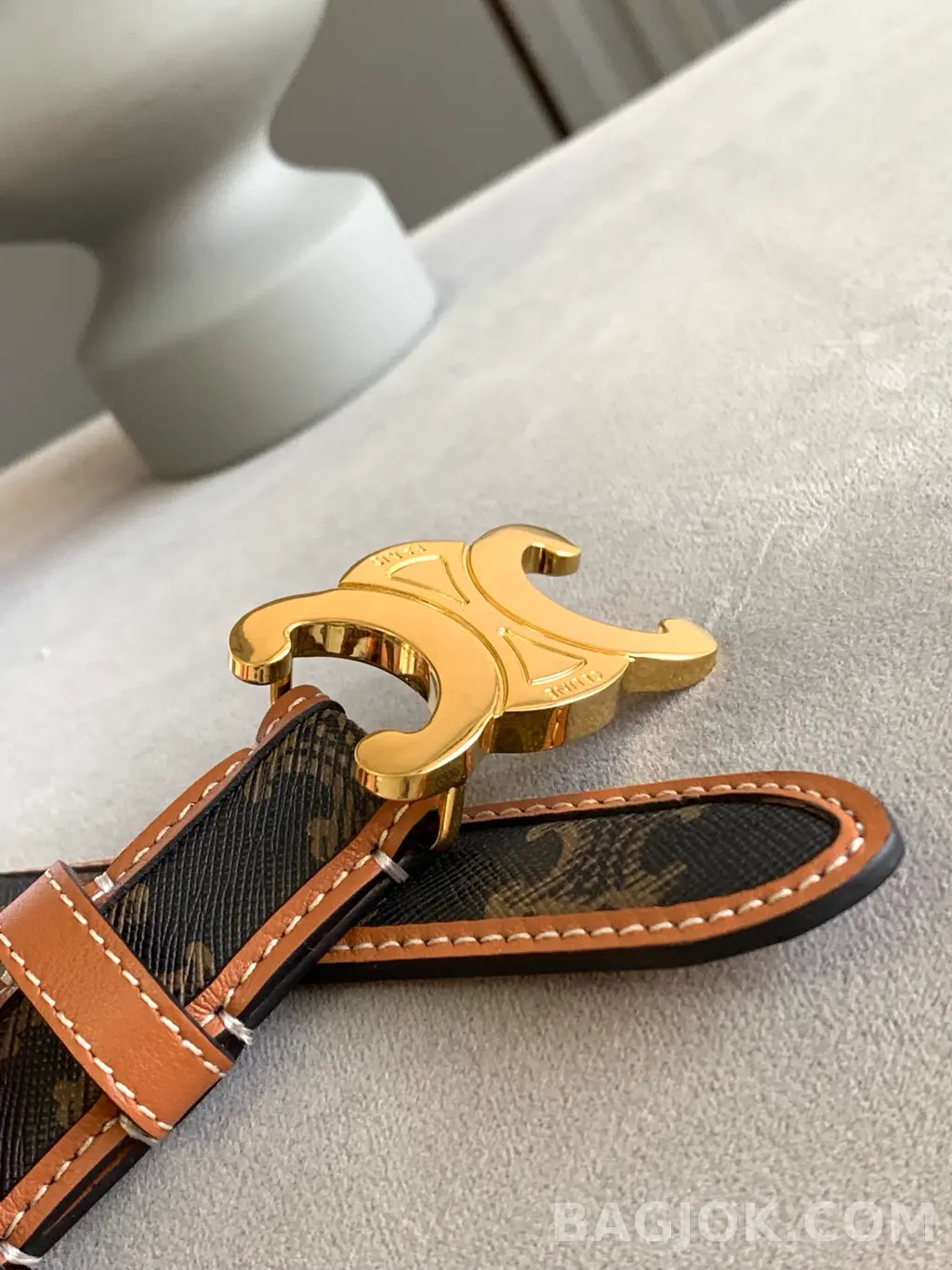 셀린느 셀린느 트리옹프 모노그램 캔버스 벨트 2.5cm 상세 이미지