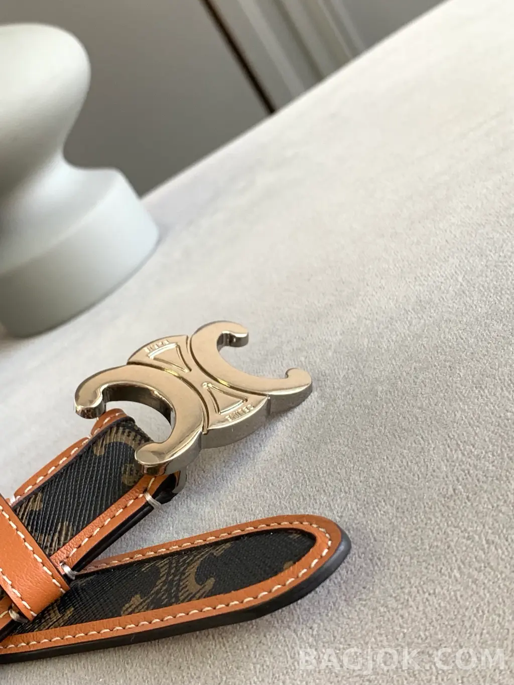 셀린느 셀린느 트리옹프 모노그램 캔버스 벨트 2.5cm 상세 이미지