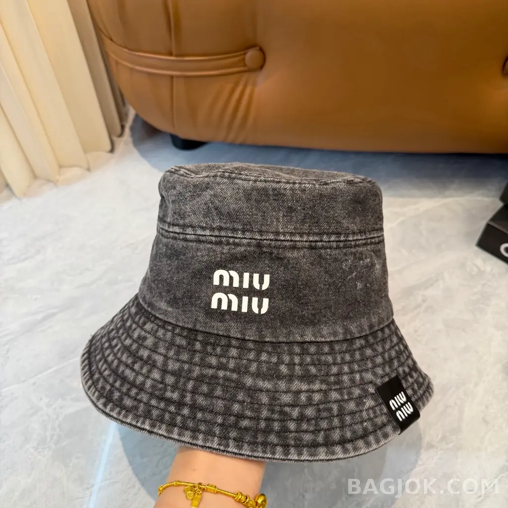 미우미우 미우미우 데님 버킷햇 상세 이미지