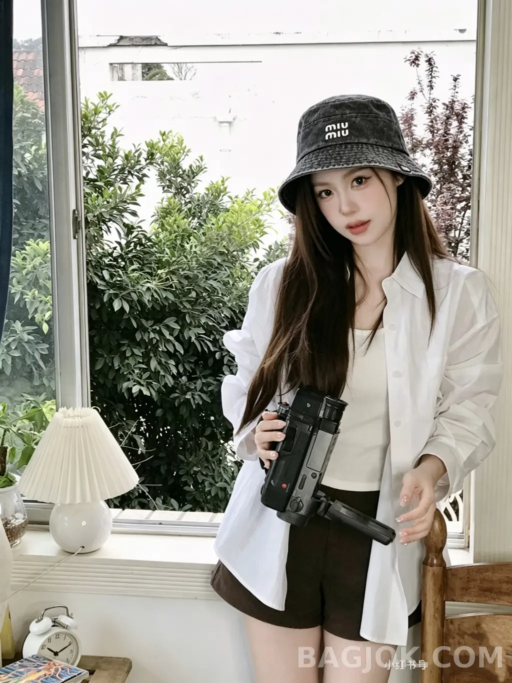 미우미우 미우미우 데님 버킷햇 상세 이미지