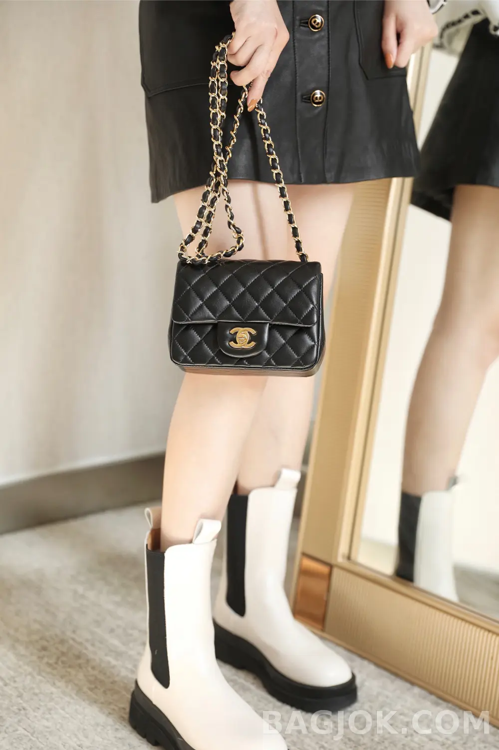 샤넬 Chanel 쁘띠삭 클래식 플랩백 램스킨 ver.1 상세 이미지