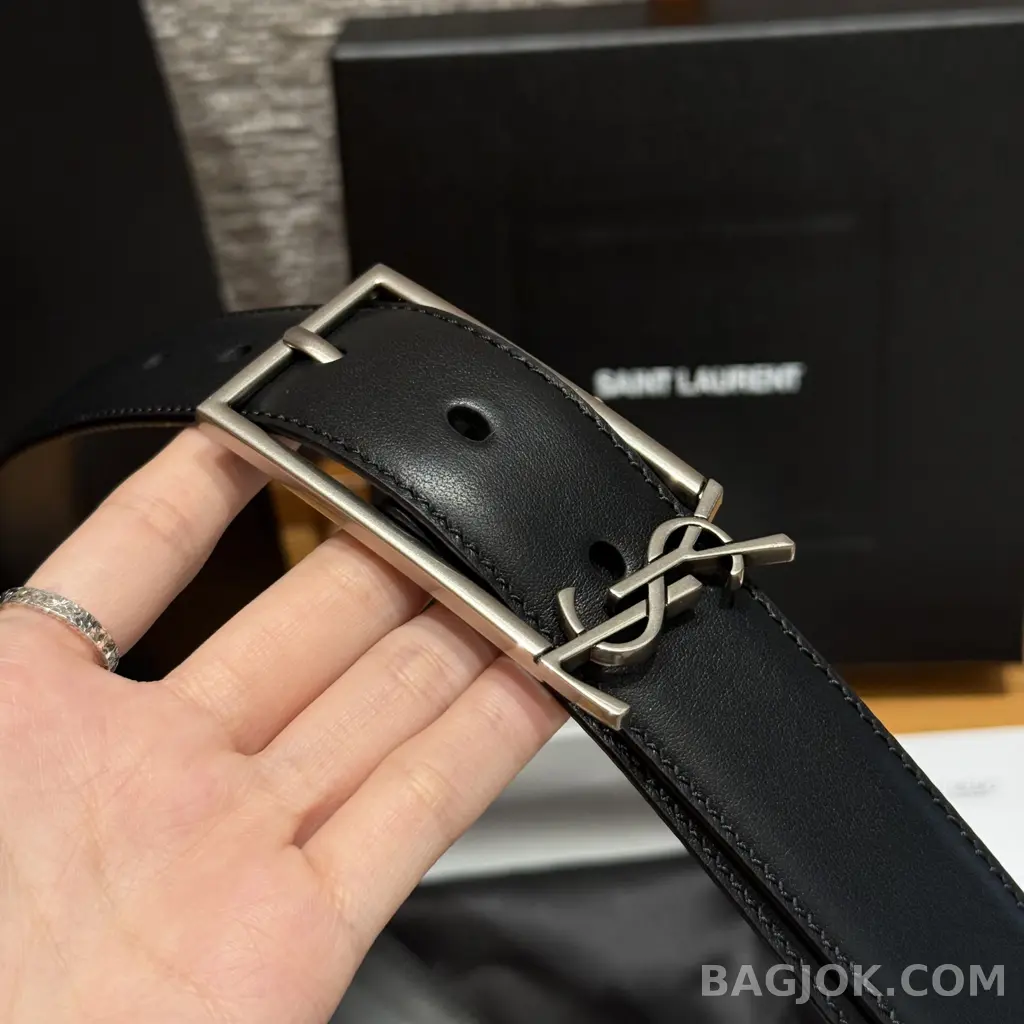 생로랑  생로랑 YSL 모노그램 버클 가죽 벨트 상세 이미지