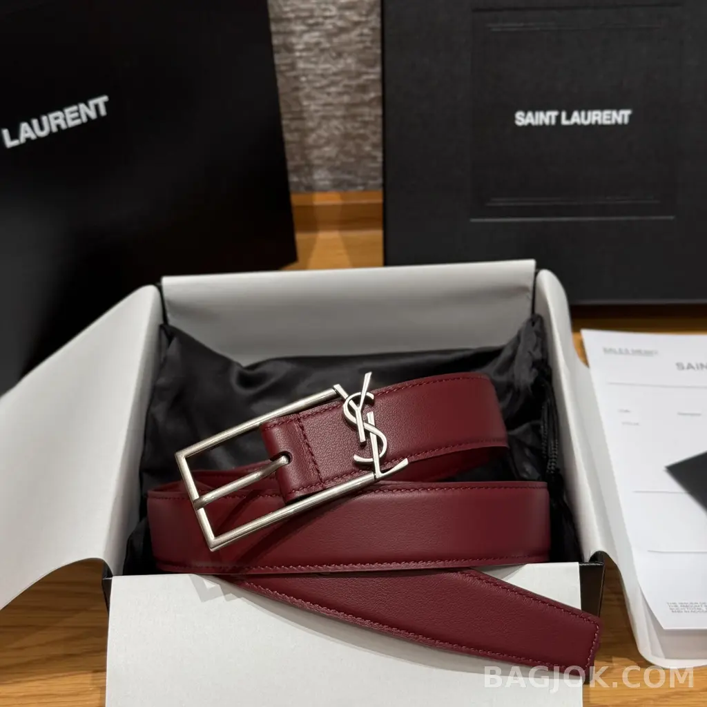 생로랑  생로랑 YSL 모노그램 버클 가죽 벨트 상세 이미지