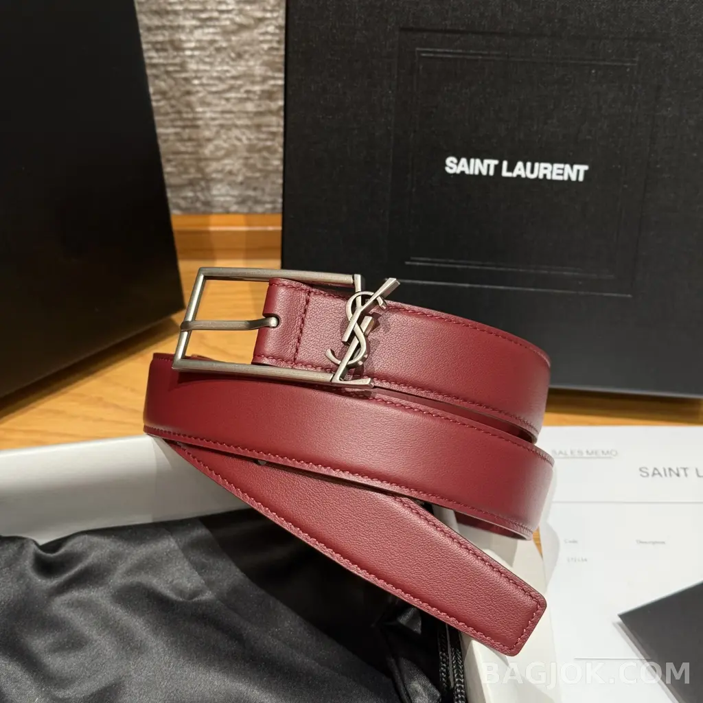 생로랑  생로랑 YSL 모노그램 버클 가죽 벨트 상세 이미지