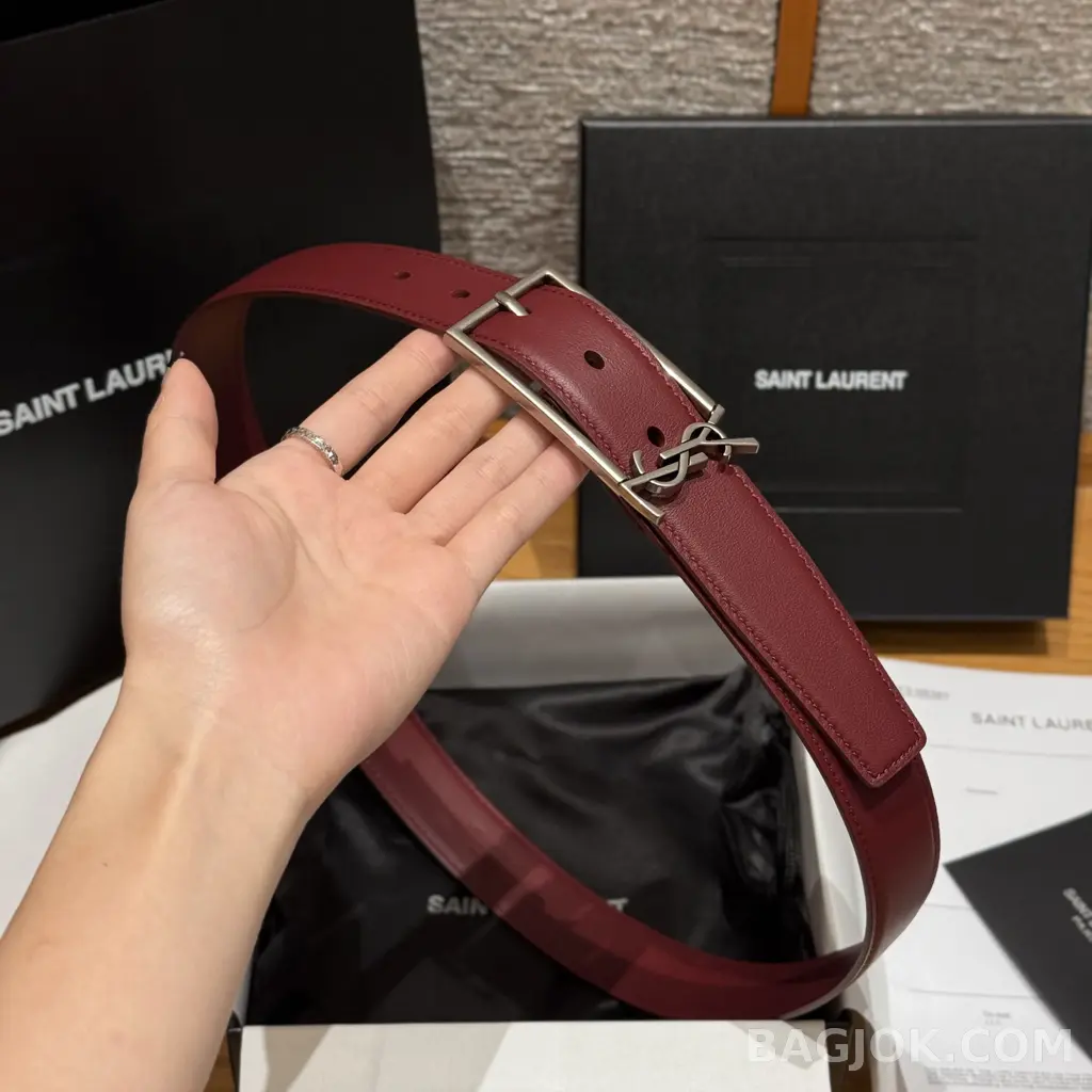 생로랑  생로랑 YSL 모노그램 버클 가죽 벨트 상세 이미지