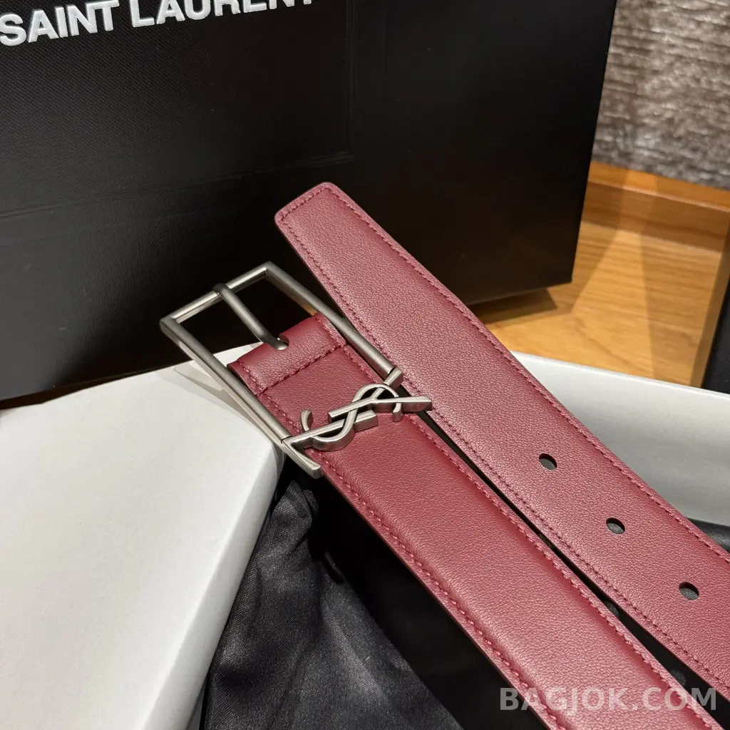 생로랑  생로랑 YSL 모노그램 버클 가죽 벨트 상세 이미지