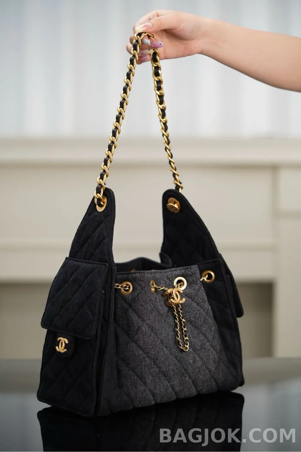 샤넬 Chanel 25백 스몰 캐비어 워시드데님 상세 이미지