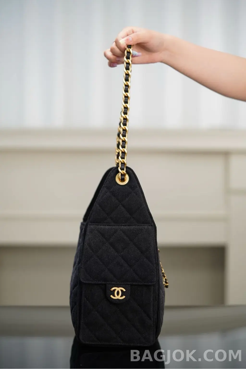 샤넬 Chanel 25백 스몰 캐비어 워시드데님 상세 이미지