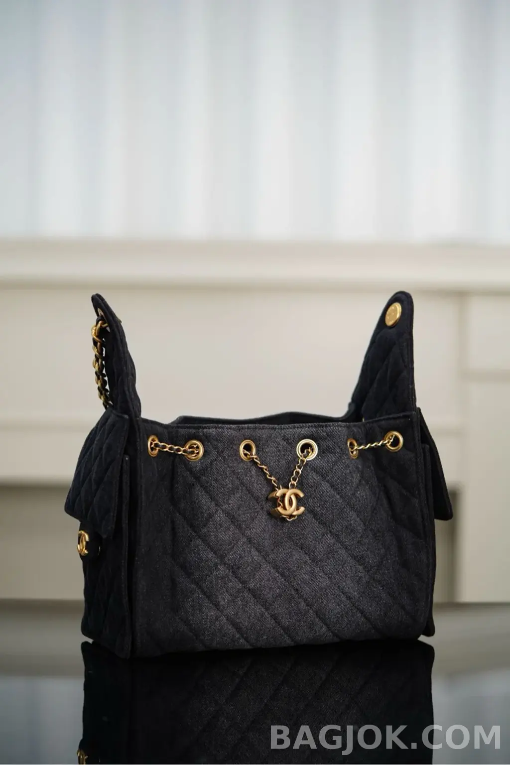 샤넬 Chanel 25백 스몰 캐비어 워시드데님 상세 이미지