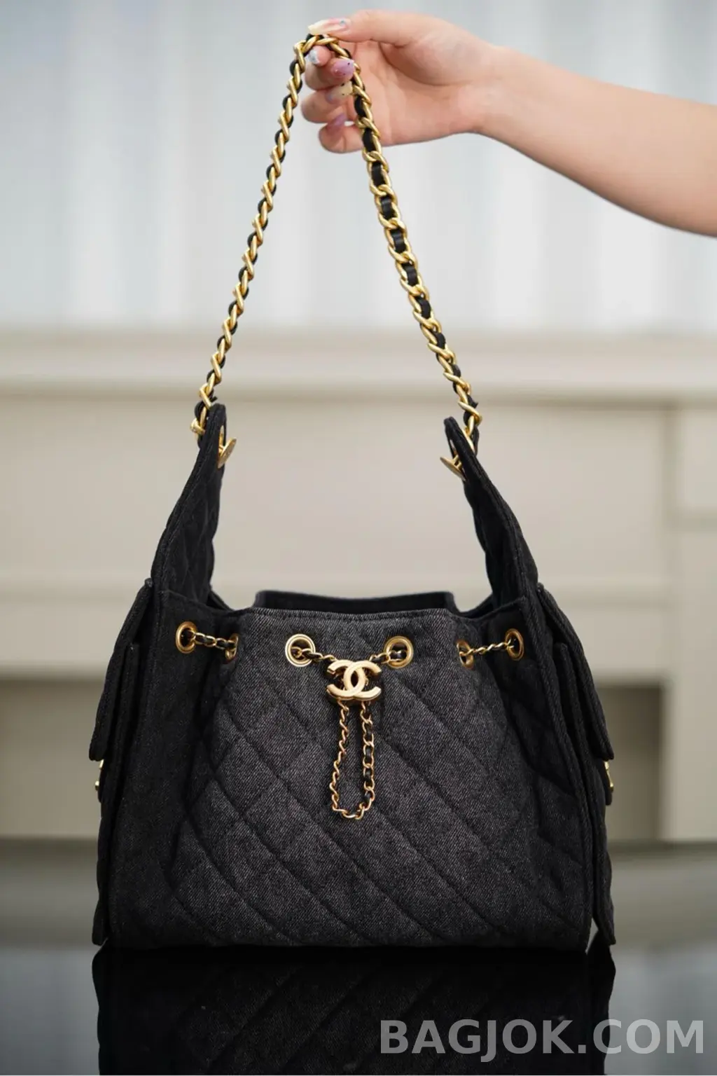 샤넬 Chanel 25백 스몰 캐비어 워시드데님 상세 이미지