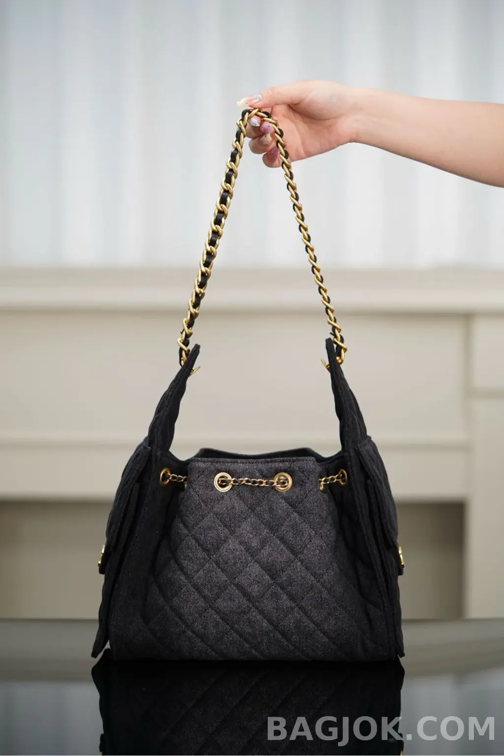 샤넬 Chanel 25백 스몰 캐비어 워시드데님 상세 이미지