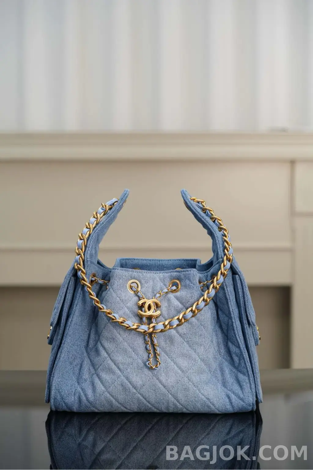 샤넬 Chanel 25백 스몰 캐비어 워시드데님 상세 이미지