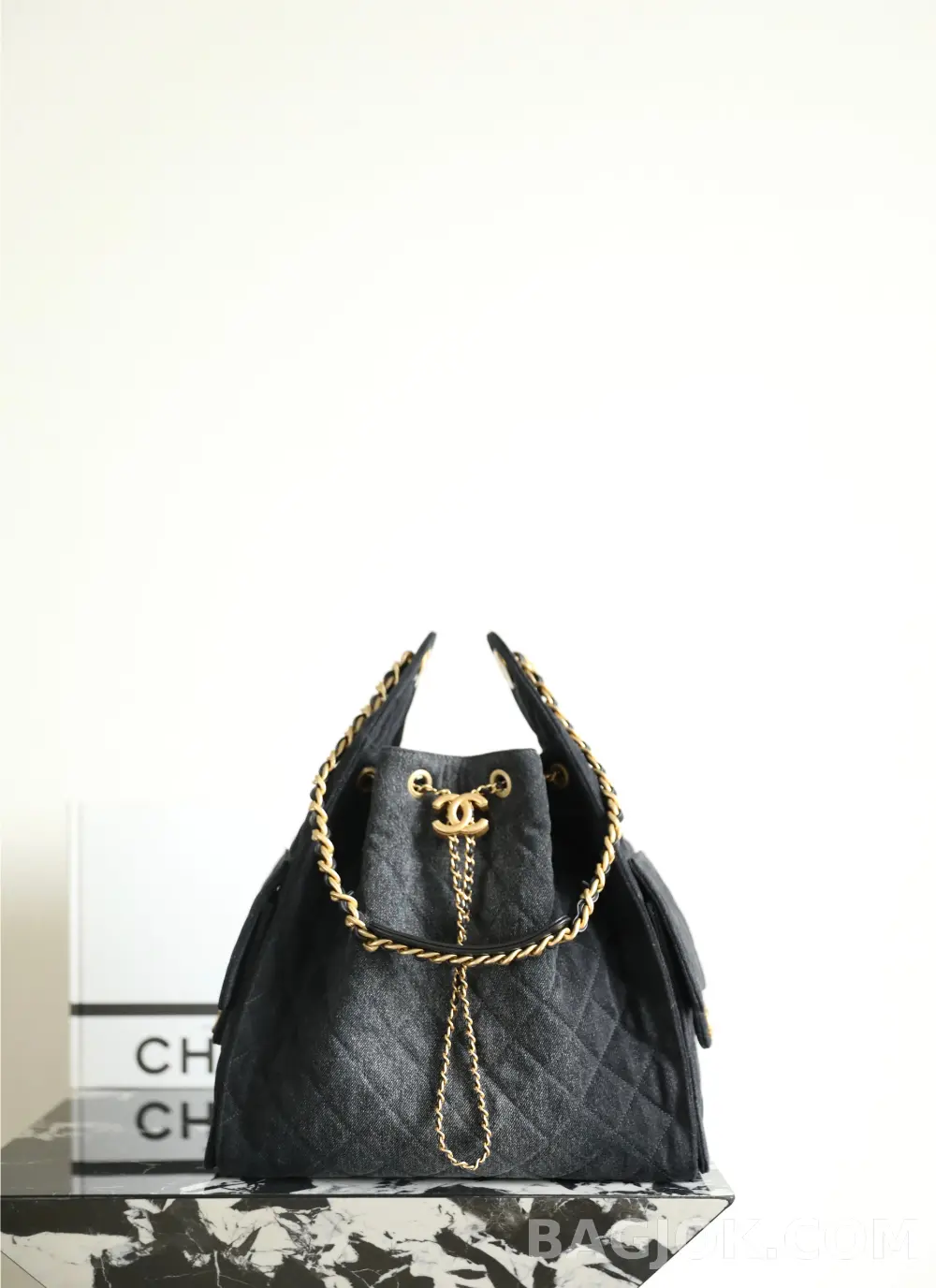 샤넬 Chanel 25백 미디움 워시드데님 상세 이미지