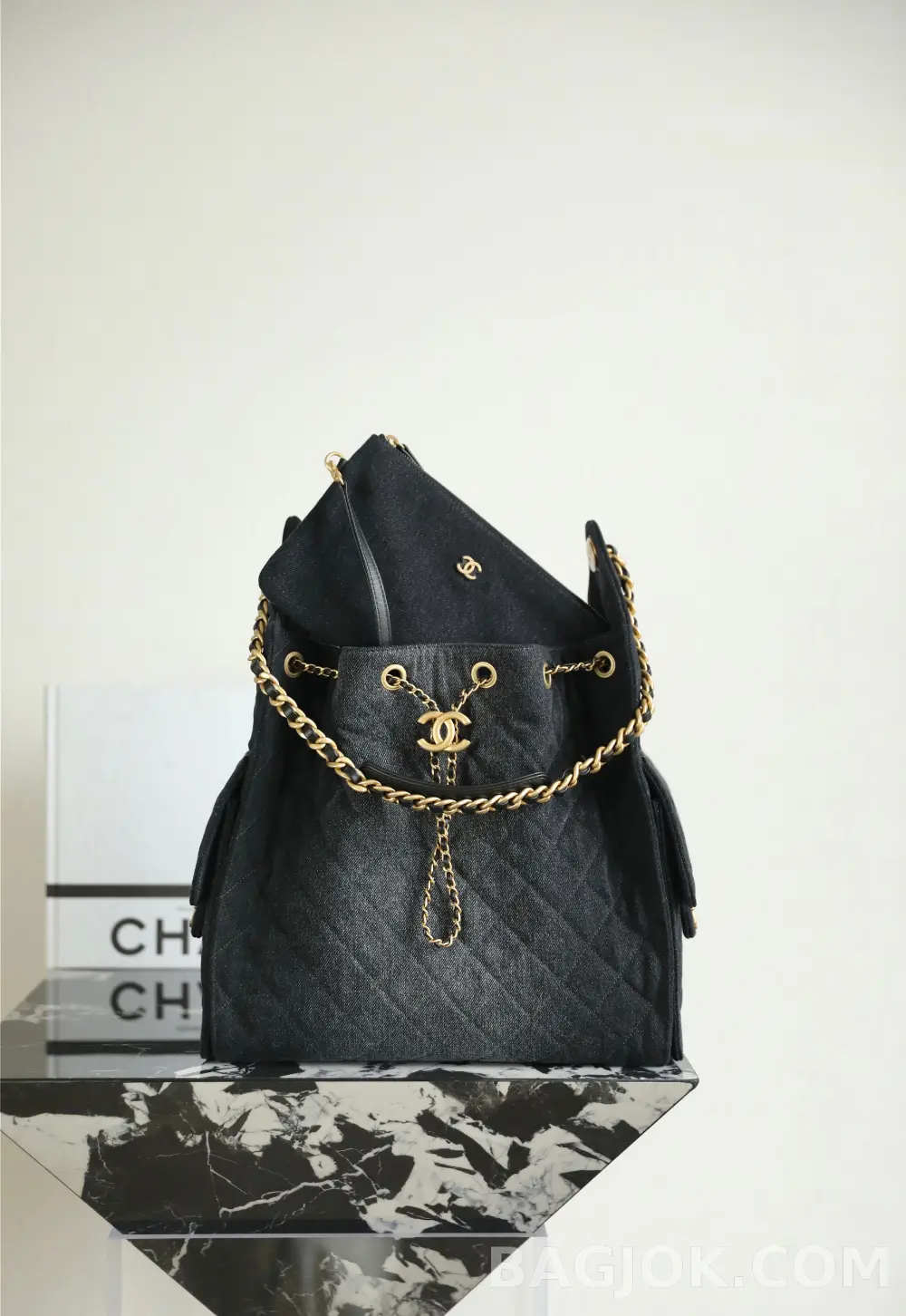 샤넬 Chanel 25백 미디움 워시드데님 상세 이미지