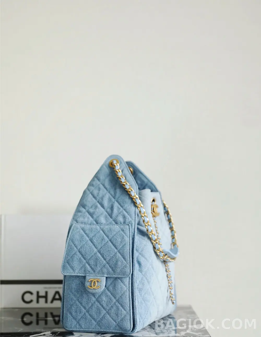 샤넬 Chanel 25백 미디움 워시드데님 상세 이미지