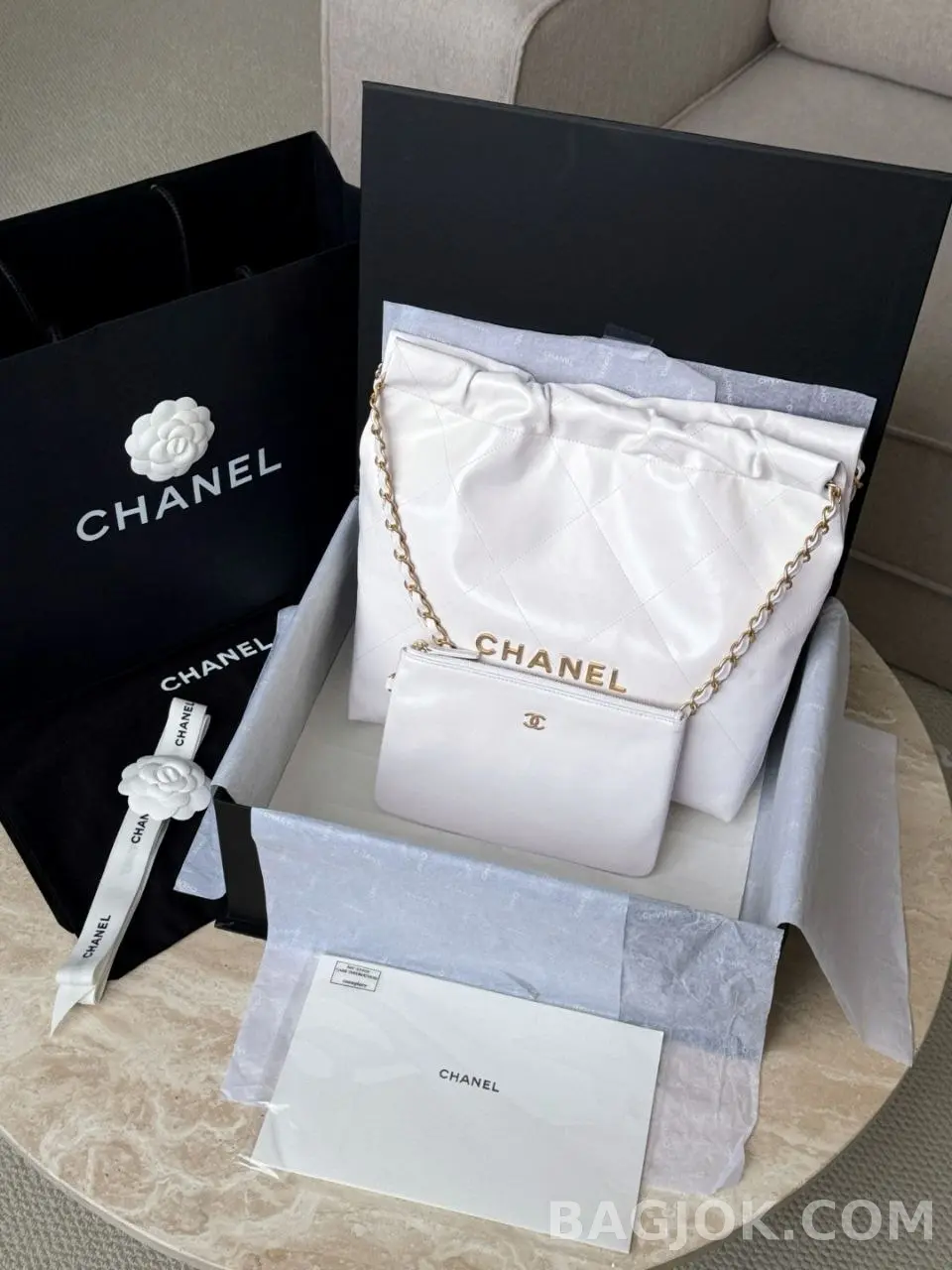 샤넬 Chanel 22백 스몰 카프스킨 상세 이미지