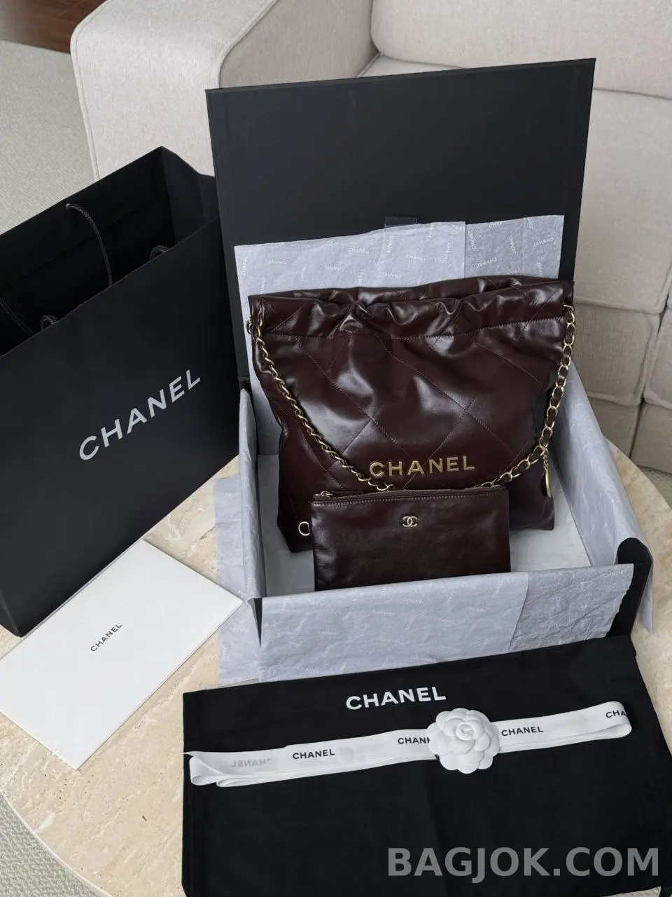 샤넬 Chanel 22백 스몰 카프스킨 상세 이미지