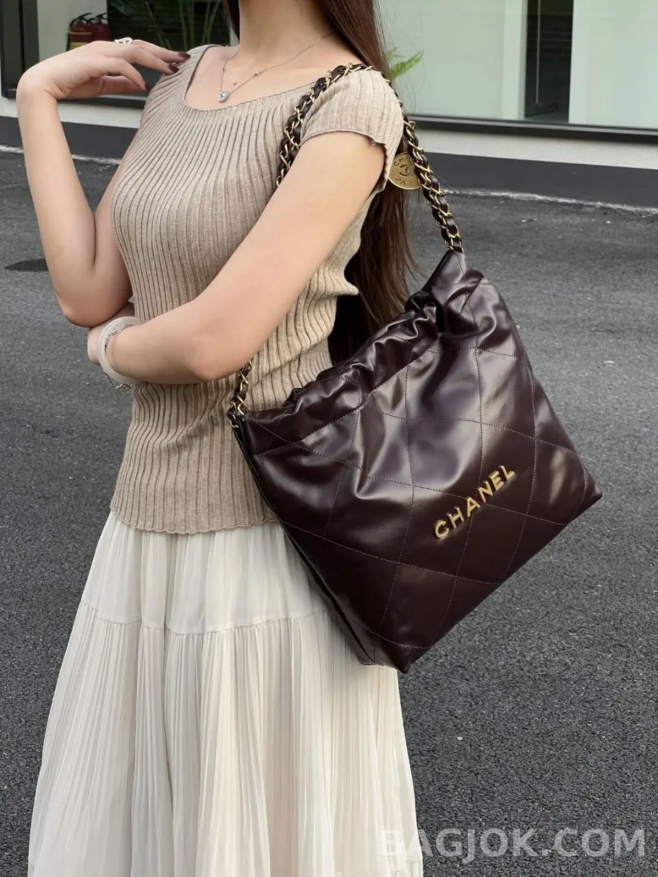 샤넬 Chanel 22백 스몰 카프스킨 상세 이미지
