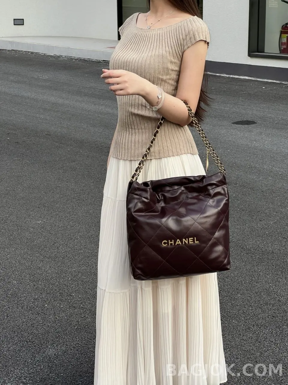 샤넬 Chanel 22백 스몰 카프스킨 상세 이미지