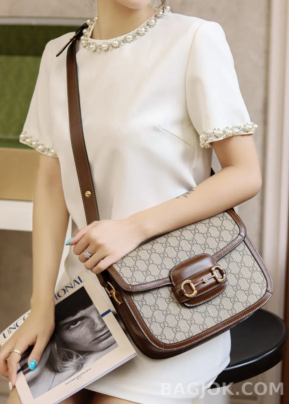 구찌 Gucci 홀스빗 1955 숄더백 스몰 상세 이미지