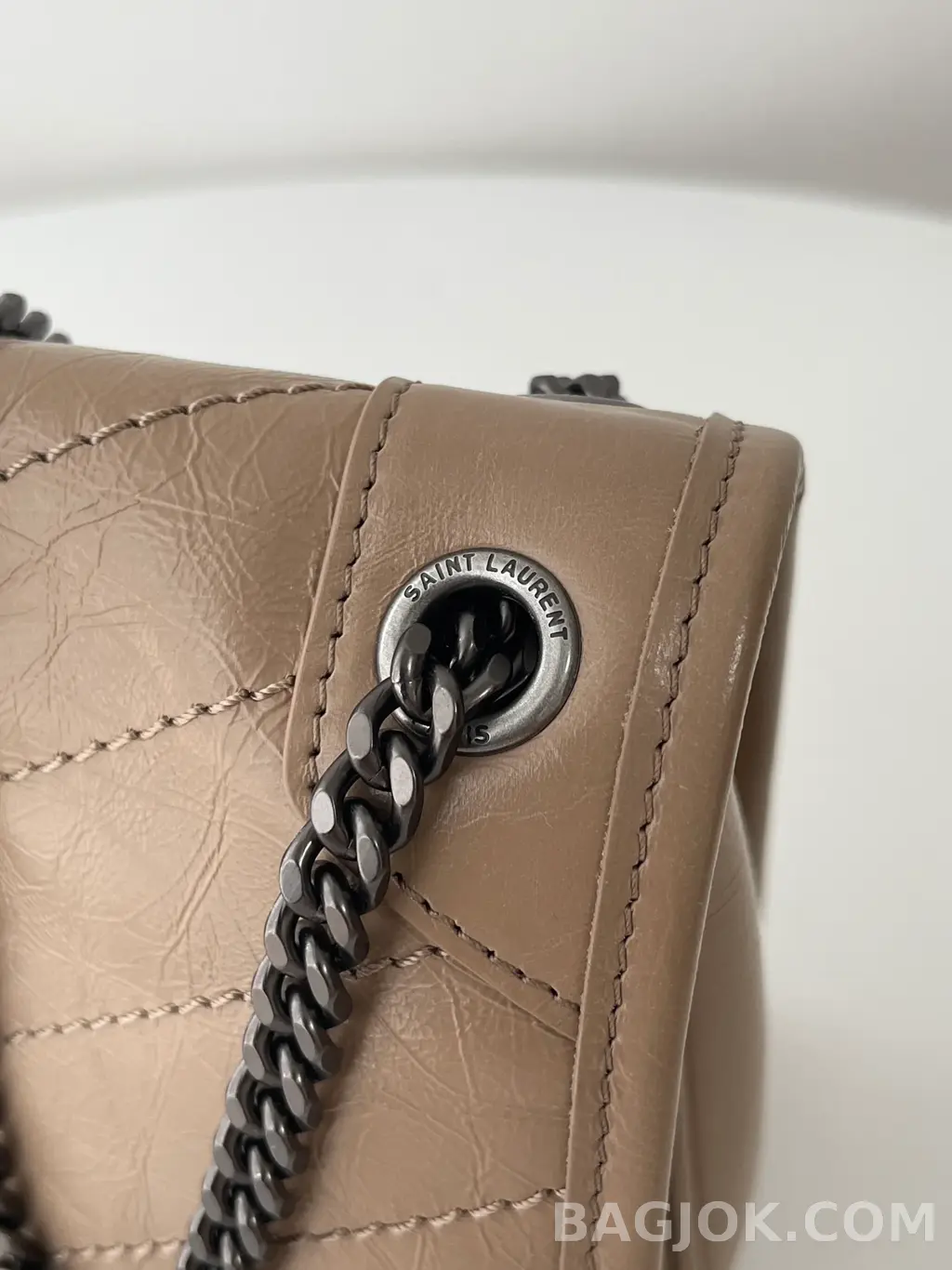생로랑 Saint Laurent 니키백 베이비 빈티지 레더 상세 이미지